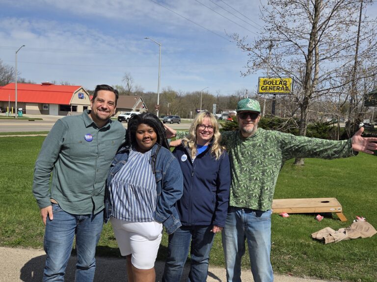 Brad Smith, LaToya Bates, Sasha Ripley and Jay Selthofner at the Heritage Hemp Farm 4/20 event in 2026